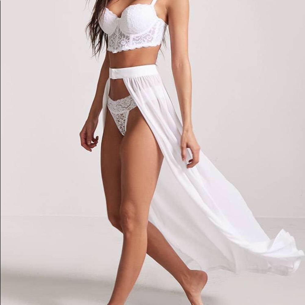Open front swim cover up maxi skirt